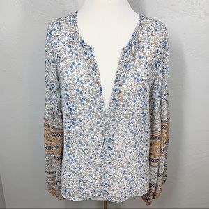 Misa Floral Boho Blouse Top Size xs